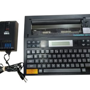 MAQUINA DE ESCRIBIR CASIO CW-11 + MANUAL + FUENTE DE PODER (OBJETO DECORATIVO)