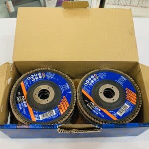 JUEGO DE 10 DISCOS PFERD POLIFAN PFC 125 A40 PSF STEELOX+CAJA
