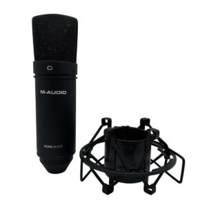 MICROFONO VOCALISTA M-AUDIO NOVA BLACK + ARAÑA + CABLE + FUNDA
