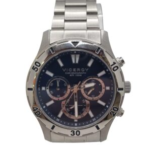 RELOJ VICEROY CHRONOGRAPH WR100M 401135 ESFERA AZUL CORREA METALICA
