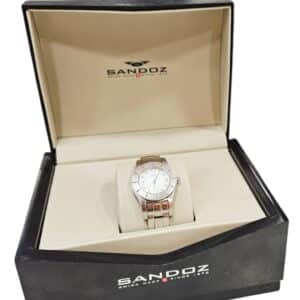 RELOJ SANDOZ 72552-05 PLATEADO+ CAJA Y DOCUMENTACION