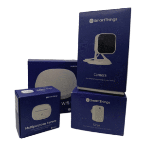 INTELIGENCIA DEL HOGAR SAMSUNG SMARTHINGS CAMARA-WIFI-SENSOR-SIRENA