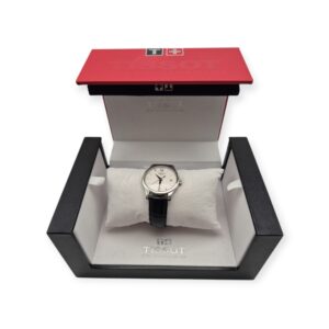 RELOJ TISSOT TRADITION 1853 SAPPHIRE T063210A CORREA CUERO + CAJA + CERTIFICADO