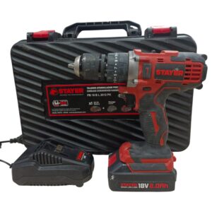TALADRO ATORNILLADOR PERCUTOR STAYER PB 18 B L20P + BATERIA 2AH + MALETIN + CARGADOR