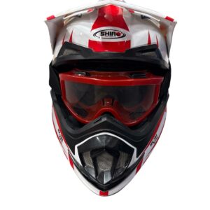 CASCO DE MOTOCROSS SHIRO HELMETS MX-734 TALLA S + GAFAS