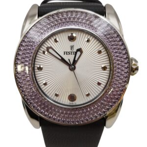 RELOJ FESTINA F16590 ESFERA BLANCA Y CORREA NEGRA + CAJA A ESTRENAR
