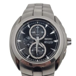 RELOJ SEIKO ARCTURA CHRONOGRAPH 7T62-AJ0A0 ESFERA NEGRA CORREA METALICA