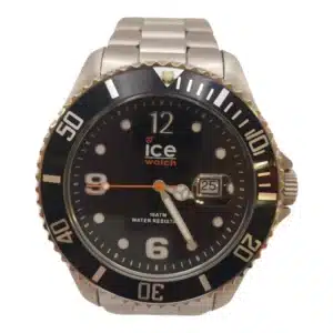 RELOJ DE CUARZO ICE WATCH 10ATM ACERO ESFERA NEGRA 016032 + CAJA
