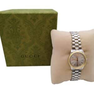 RELOJ DE MUJER GUCCI GP10 G-TIMELESS DIAL PLATA ACERO 29MM CUARZO YA1265070 + CAJA