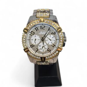 RELOJ GUESS W0799G4 CORREA PLATEADA ESFERA DORADA