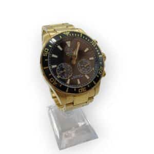 RELOJ DE PULSERA JAGUAR J899 ESFERA NEGRA CORREA DORADA