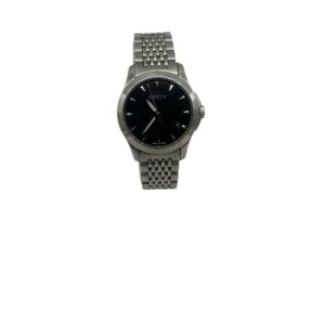 RELOJ GUCCI 126.5 MALLA METAL ESFERA NEGRA