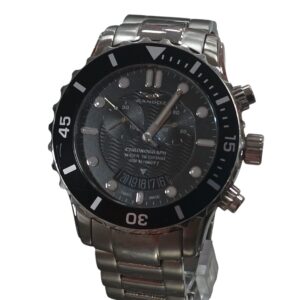 RELOJ PULSERA SANDOZ CHRONOGRAFT NEGRO/PLATA