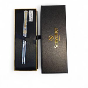BOLIGRAFO SCRIVENER PLATEADO/ DORADO + CAJA