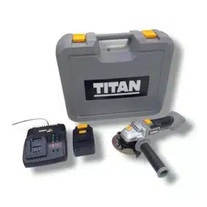 AMOLADORA A BATERIA TITAN TTI894GRD + CARGADOR + MALETIN