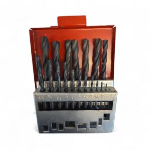 CAJA DE 19 BROCAS ESPIRALES  + ESTUCHE