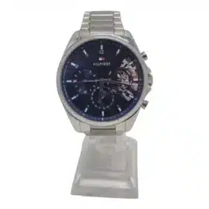 RELOJ TOMMY HILFIGER CRONOGRAFO CORREA METALICA ESFERA AZUL + CAJA
