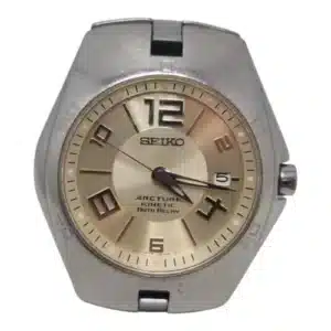 RELOJ SEIKO ARCUTURA KINETIC AUTOREPLAY CORREA METALICA ESFERA DORADA