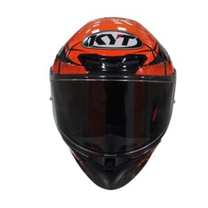 CASCO DE MOTO KYT TT- REVO NEGRO Y NARANJA TALLA M 57-58 FUNDA