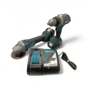 KIT MAKITA  LXT 18V DLX2334T TALADRO PERCUTOR Y AMOLADORA ANGULAR + CARGADOR