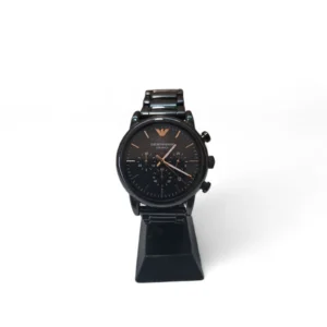 RELOJ EMPORIO ARMANI LUIGI BLACK DIAL CORREA METALICA