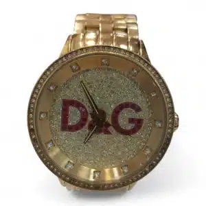 RELOJ PULSERA DOLCE & GABBANA DORADO (FALTA 2 BRILLANTES)