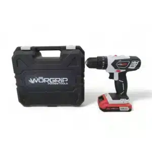 TALADRO PERCUTOR COMPACTO BRUSHLESS WORKGRIP 20V 2.0AH + BATERIA + CARGADOR+ MALETIN