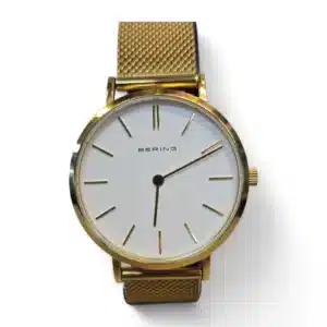 RELOJ BERING 14134 34mm ESFERA BLANCA/CORREA METALL DORADO