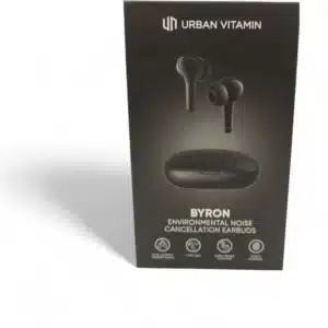 AURICULARES BLUETOOTH URBAN VITAMIN BYRON NEGRO + CAJA