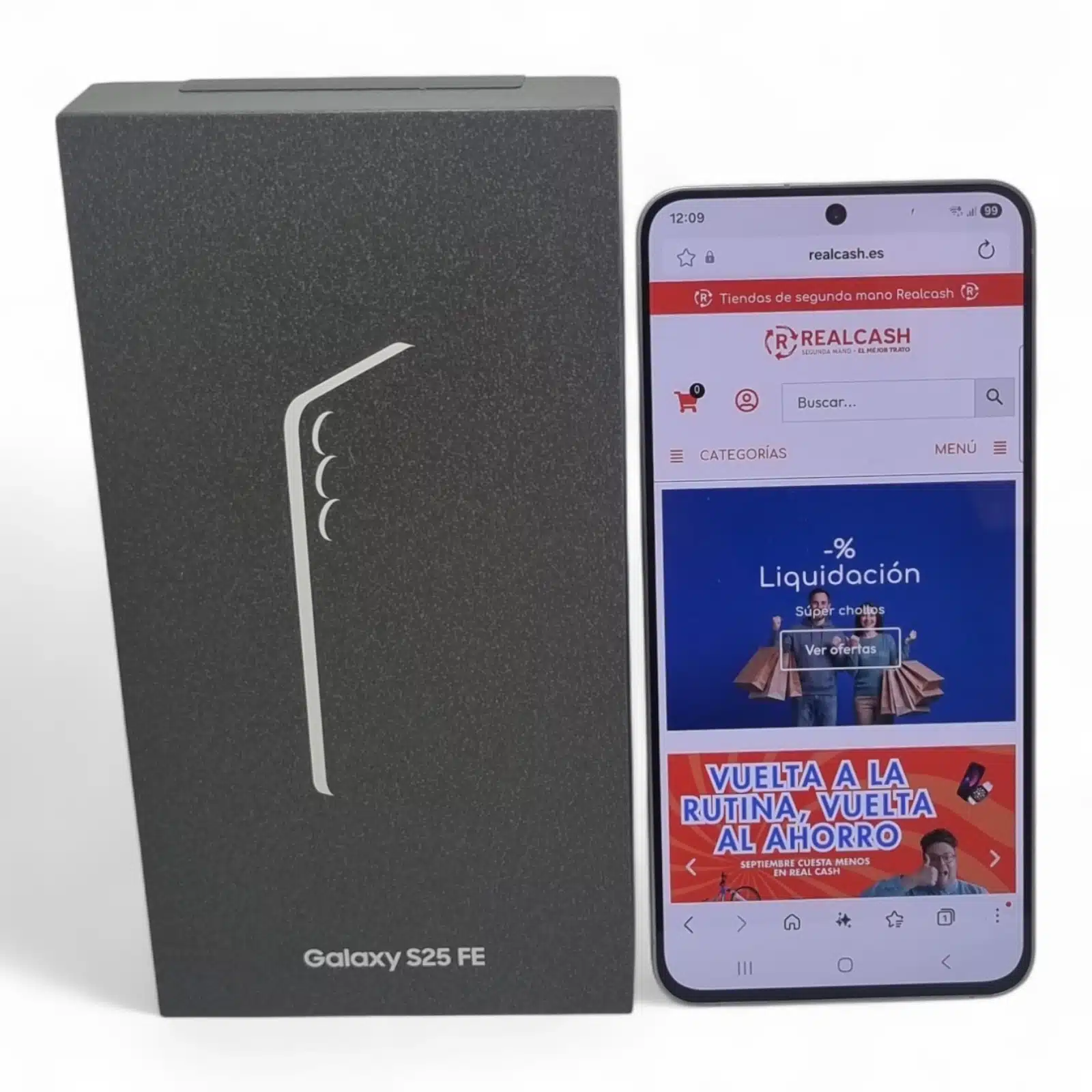 Movil Samsung S25 FE 128GB 8GB Ram Negro + Cable + Caja