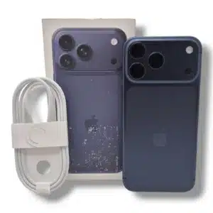 IPHONE 17 PRO MAX 512GB SALUD BATERIA 100% AZUL + CABLE + CAJA