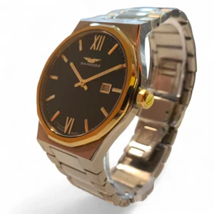 RELOJ DE PULSERA SANDOZ  83013-63  ESFERA VERDE Y DORADA CON PAPELES