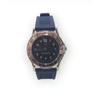 RELOJ HILFIGER TOMMY ESFERA METALICA CORREA AZUL DE GOMA + CAJA
