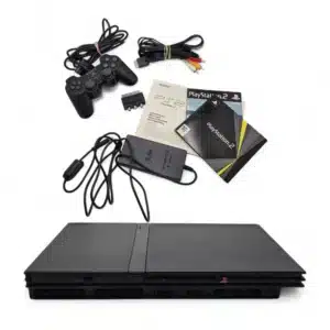 CONSOLA SONY PS2 SLIM + CABLES + MANDO + INSTRUCCIONES