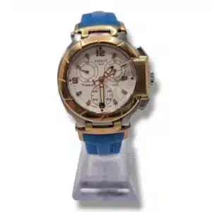 RELOJ TISSOT T048417 CHRONO ESFERA DORADA CORREA AZUL