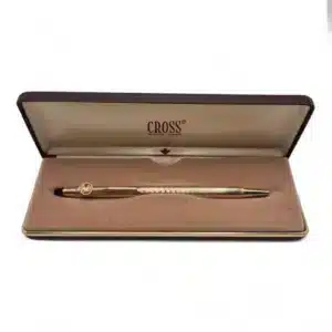 BOLIGRAFO CROSS NA FBI NATIONAL ACADEMY CHAPADO ORO 10K+ ESTUCHE