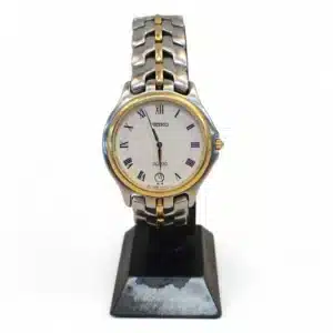 RELOJ SEIKO 612222 ESFERA BLANCA CORREA METALICA