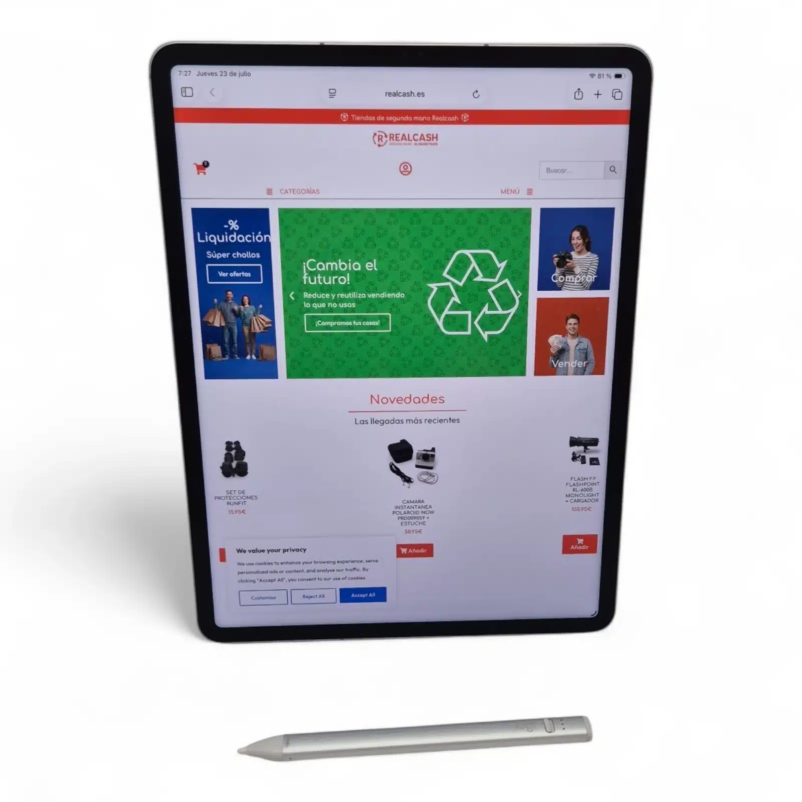 Ipad Pro 12.9″ 6 Generacion A2764 256GB Gris + Lapiz