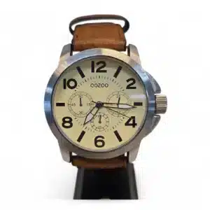 RELOJ OOZOO CAJA DE METAL CORREA DE PIEL 46MM