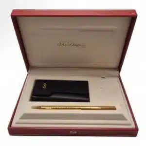 BOLIGRAFO DUPONT CLASSIC PLAQUE DE OR + ESTUCHE
