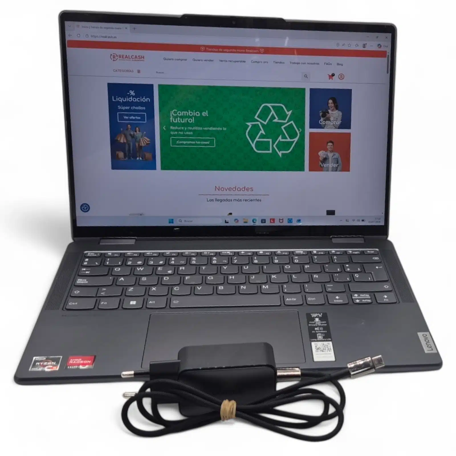 Portatil Lenovo Yoga 7 14ARV7 Ryzen 5-6600U 512GB 8GB + Cargador