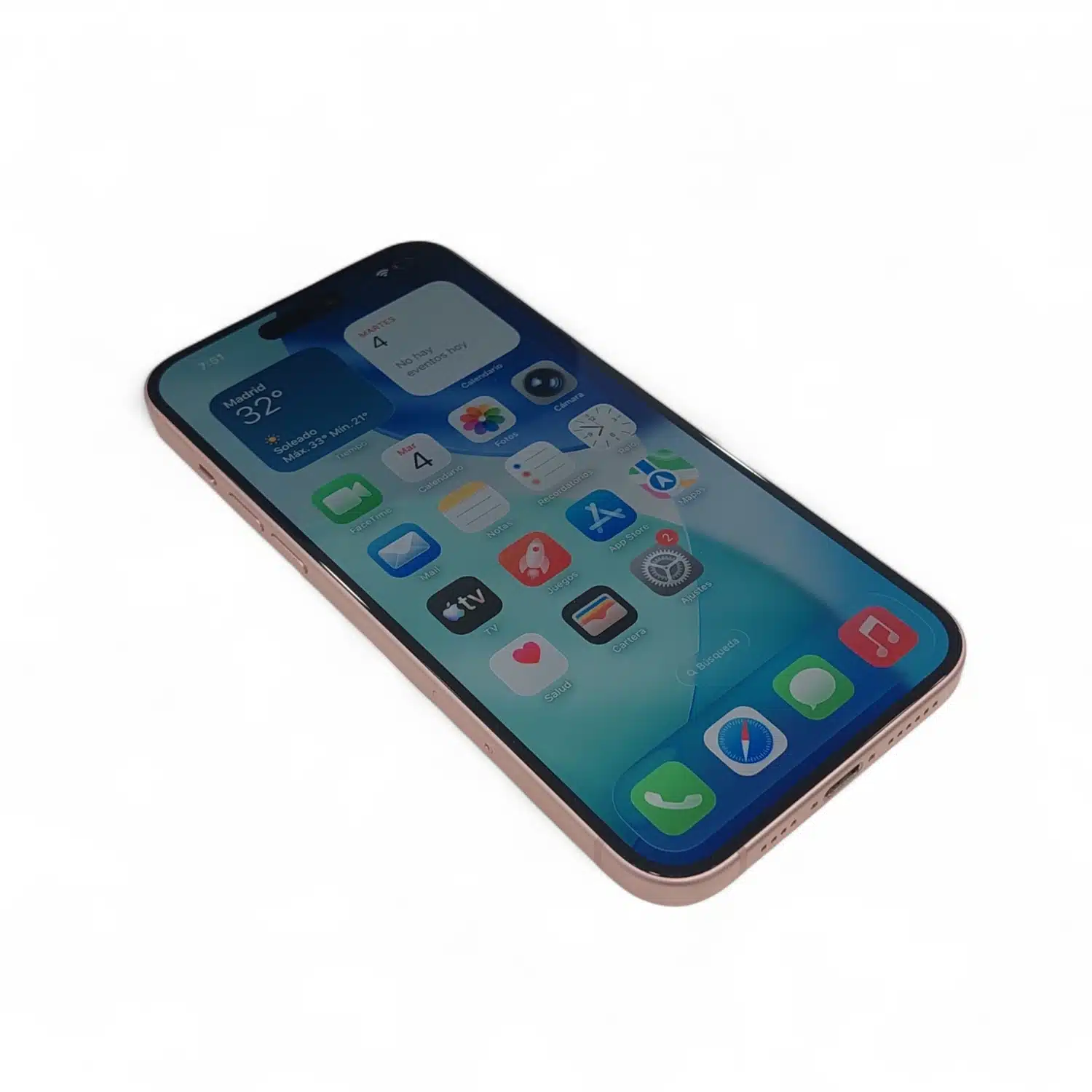 Iphone 15 Plus 256GB Salud Bateria 87% Rosa + Caja + Funda — foto 3