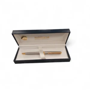 BOLIGRAFO INOXCROM DORADO Y PLATEADO + CAJA