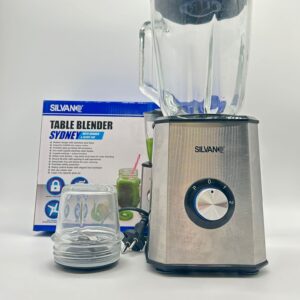 BATIDORA DE MESA CON MOLINILLO DE CRISTAL 1300W SILVANO 34-PTBG-1300