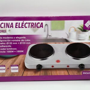COCINA ELECTRICA HOUSEWARE BN3655 2 PLACAS 2000W