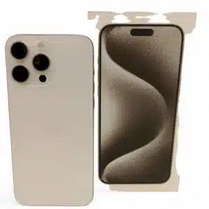 IPHONE 15 PRO MAX 512 BLANCO TITANIO + CAJA + FUNDA ROJA 88%BAT