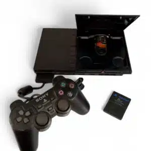 CONSOLA PS2 SLIM MOD SCPH-75004 + CABLES + MANDO + MEMORICARD