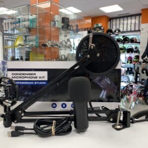 MICROFONO VOCALISTA CONDERSER KIT PROFESSIONAL STUDIO CON CAJA Y ACCESORIOS