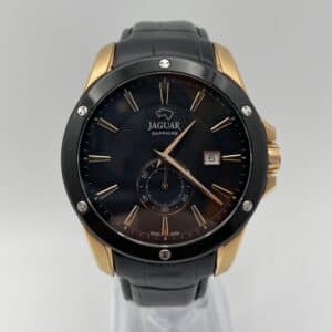 RELOJ JAGUAR J882 ESFERA NEGRA CORREA CUERO