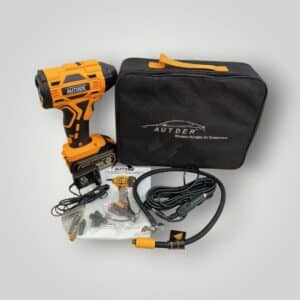 AUTDER INFLADOR DE NEUMÁTICOS PORTÁTIL 180 PSI  +MALETIN + ACC